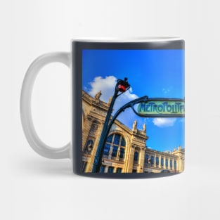 Paris Metro Art Nouveau Sign Mug